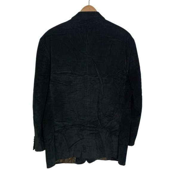 Lauren Ralph Lauren Black Corduroy Sport Coat Blazer Jacket - Picture 4 of 7
